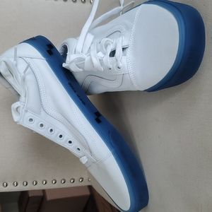 White and Blue Vans Translucent Authentic